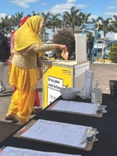 Ballot bins and election hubs