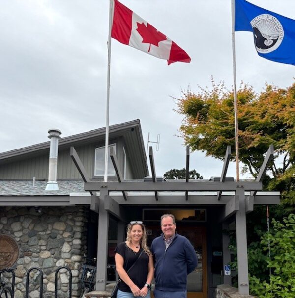 Morag Taimalietane with Bob Payette at Metchosin Council